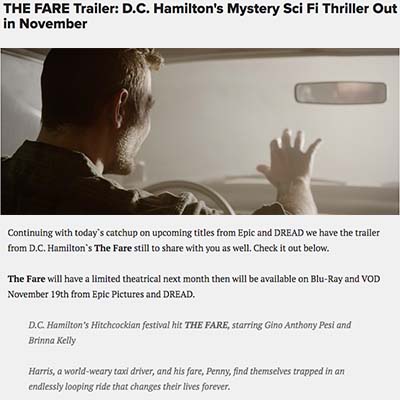 THE FARE Trailer: D.C. Hamilton's Mystery Sci Fi Thriller Out in November